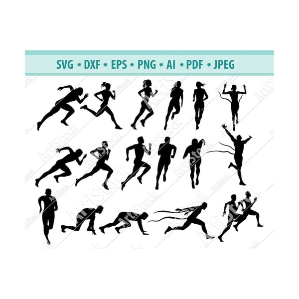 Runners Svg file, Running svg, Running clipart, Run svg, Run - Inspire ...