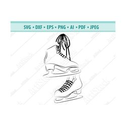 figure skating shoes svg, ice skate sports footwear shoe ice skating winter blade dancing, .svg .png clipart vector cric