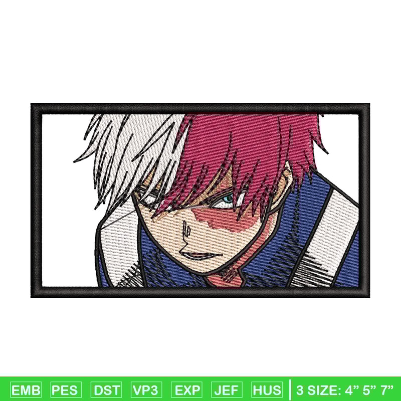 Todoroki box embroidery design, Mha embroidery, Embroidery shirt, Embroidery file, Anime design, Digital download.jpg