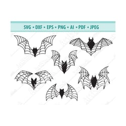 bat svg file, spider bat svg, halloween bat svg, bat cut files, bat silhouette, files for cricut, bat vector svg, dxf, p