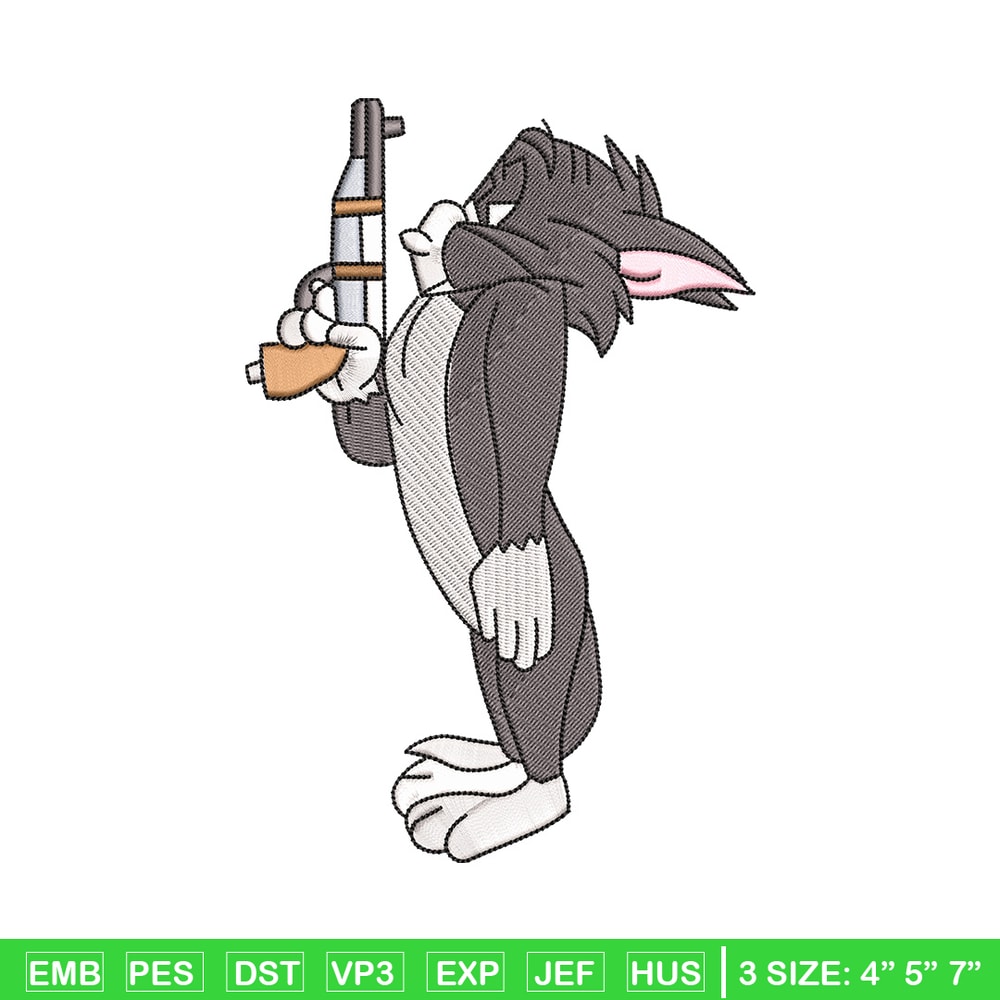 Tom gun embroidery design, Tom and jerry embroidery, Emb design, Embroidery shirt, Embroidery file, Digital download.jpg