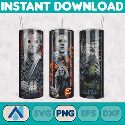 jason michael freddy tumbler wrap , halloween tumbler png, 20oz skinny tumbler, scary tumbler wrap, sublimation designs