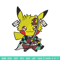 Pikachu Tanjiro Demon embroidery design, Pokemon embroidery, logo design, anime design, anime shirt, Digital download.jpg