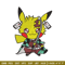Pikachu Tanjiro Demon embroidery design, Pokemon embroidery, logo design, anime design, anime shirt, Digital download.jpg
