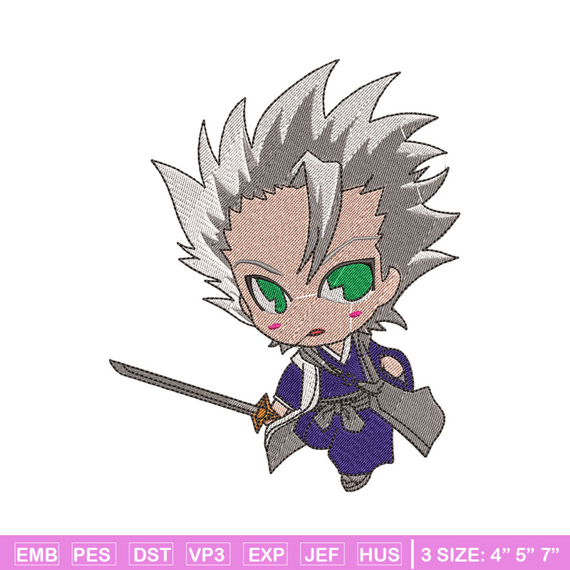Toshiro chibi embroidery design, Bleach embroidery, Anime design, Embroidery file, Embroidery shirt, Digital download.jpg