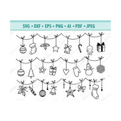 christmas toys svg, christmas tree decoration svg, new year decor svg, hanging christmas toy svg, serpentin svg, christm