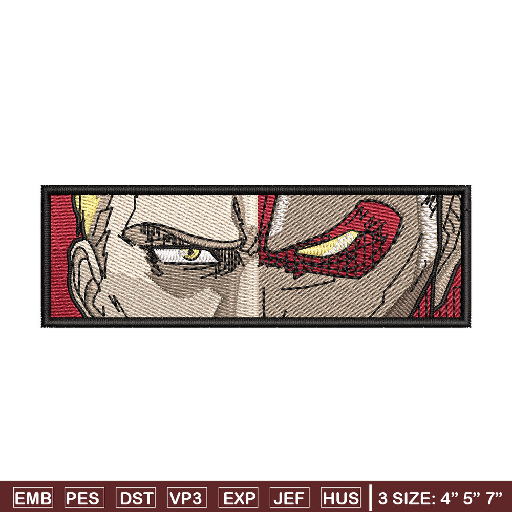 Reiner eyes embroidery design, Attack on Titan embroidery, anime design, embroidery file, anime shirt, Digital download.jpg