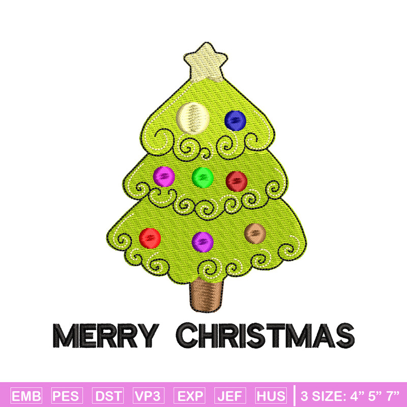 Tree chrismas embroidery design, Chrismas embroidery, Embroidery file, Embroidery shirt, Emb design,Digital download.jpg