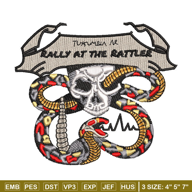 Rally at the Rattle logo embroidery design, logo embroidery, logo design, logo shirt, Embroidery shirt, Instant download.jpg