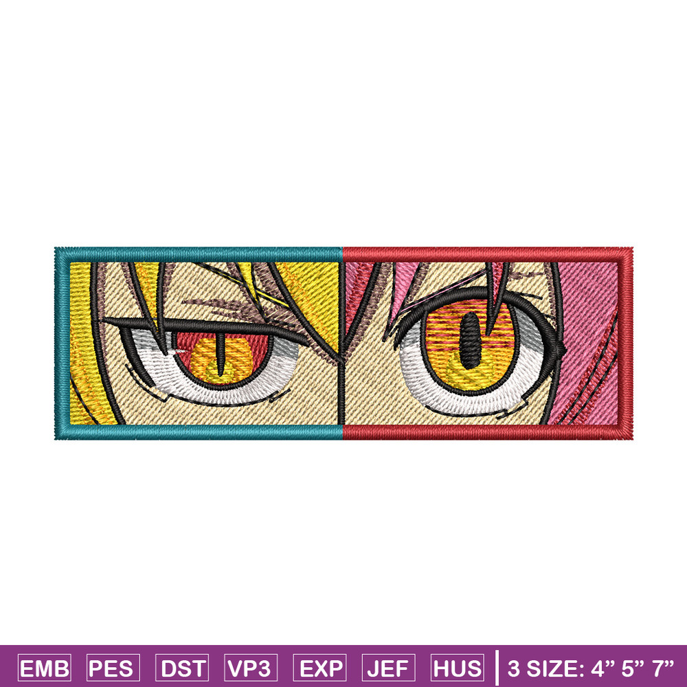 Tohru eyes embroidery design, Dragon maid embroidery, Anime design, Embroidery shirt, Embroidery file,Digital download.jpg