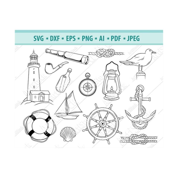 Svg Rounds Nautical Nautical SVG Bundle, Nautical Clipart, Anchor Svg, Sailboat | Inspire ...