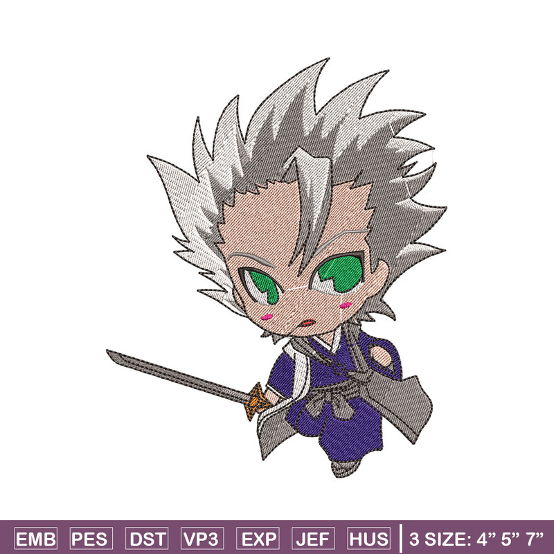 Toshiro chibi embroidery design, Bleach embroidery, Anime design, Embroidery file, Embroidery shirt, Digital download.jpg
