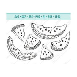 watermelon svg bundle, watermelon svg, watermelon clipart, cut files for silhouette, files for cricut, watermelon vector