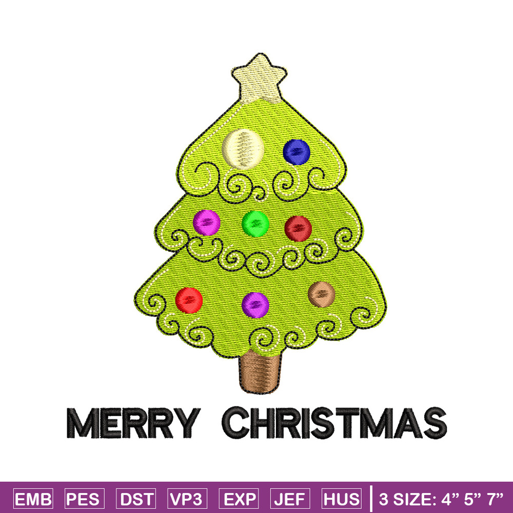 Tree chrismas embroidery design, Chrismas embroidery, Embroidery file, Embroidery shirt, Emb design,Digital download.jpg