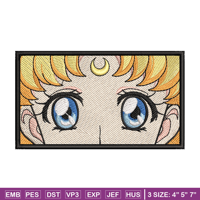 Usagi eyes embroidery design, Sailor moon embroidery, Anime design, Embroidery file, Embroidery shirt, Digital download.jpg