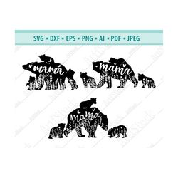 mama bear svg, bear with baby bear svg, mothers day svg, mama svg, mom life svg, mom svg, mommy svg, bear family svg, sv