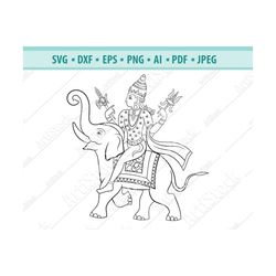 goddess indra svg, god indra svg, hindu goodness svg, indian god svg, hinduism svg, religion symbol, indra clipart, holy