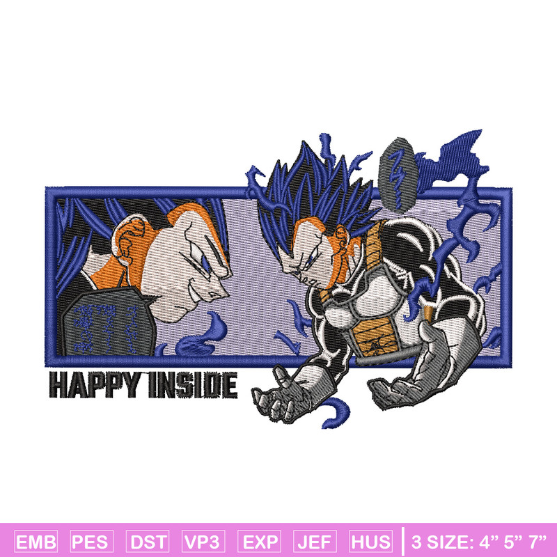 Vegeta ego embroidery design, Dragonball embroidery, Anime design, Embroidery shirt, Embroidery file, Digital download.jpg