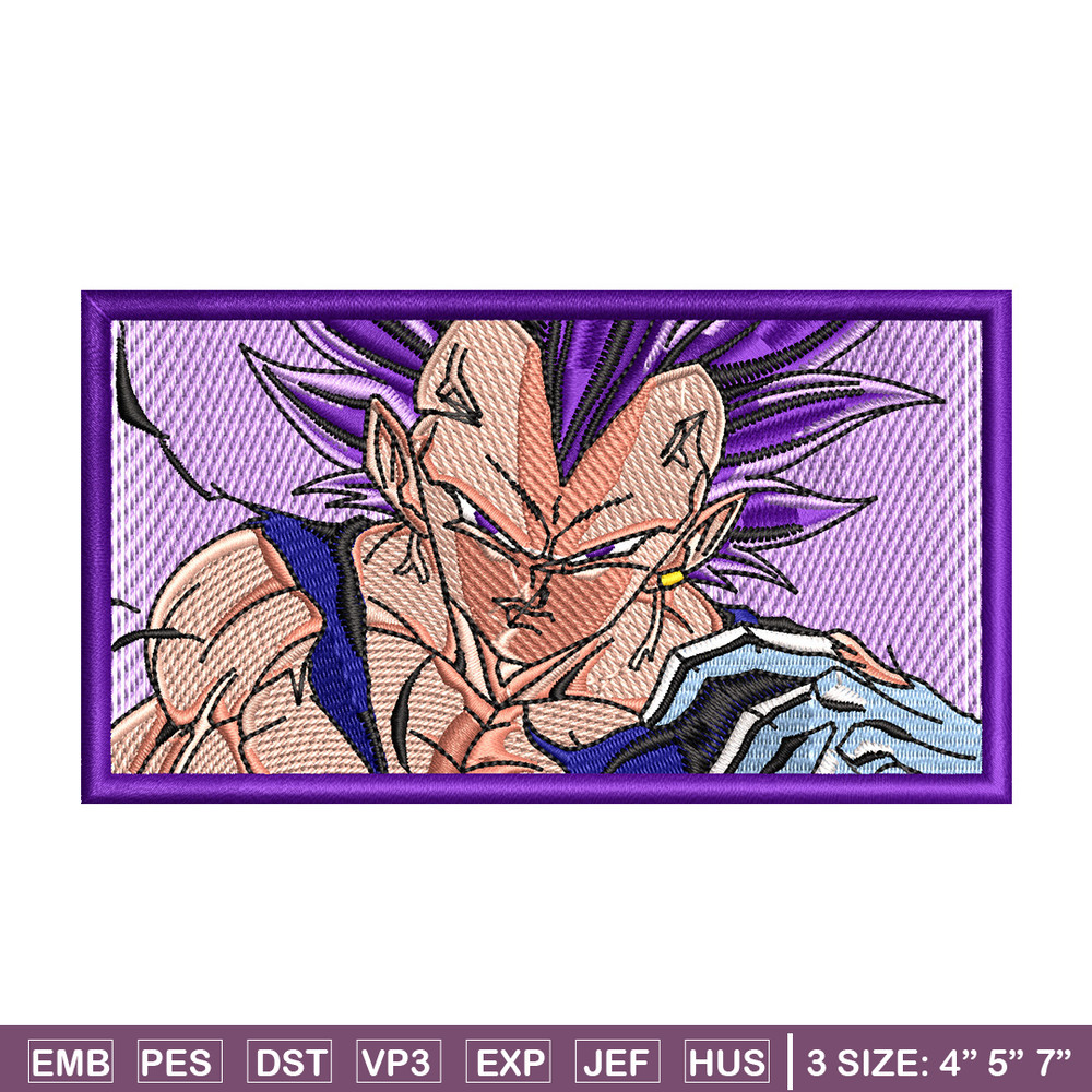 Vegeta ego box embroidery design, Dragonball embroidery, Anime design, Embroidery shirt,Embroidery file,Digital download.jpg