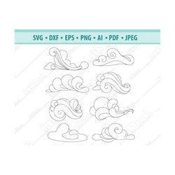 clouds svg files for silhouette cameo and cricut. clouds weather svg & png, cartoon clouds, clouds clipart png, transpar