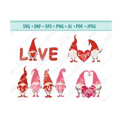gnome svg, cute garden gnome svg, nordic gnome svg, valentines gnome svg, gnome clipart, lovely gnome svg, cut file, sil