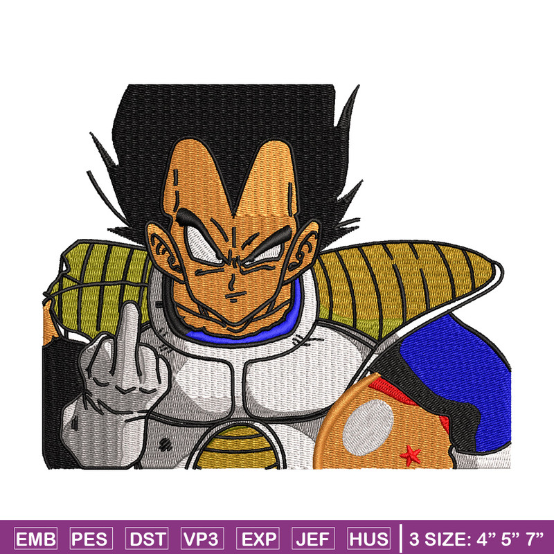 Vegeta saiyan embroidery design, Dragonball embroidery, Anime design, Embroidery shirt, Embroidery file, Digital download.jpg