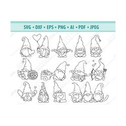 gnome svg, gnomes with hearts svg, valentine day svg, nordic gnome svg, valentines gnome svg, gnome clipart, lovely gnom