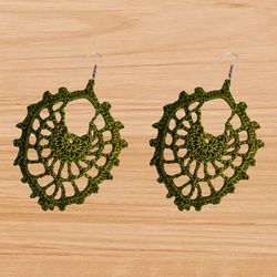 Handmade Crochet Leaf Earrings Pattern - Unique DIY Guide for Elegant, Nature-Inspired Design, Crochet pattern for leaf-
