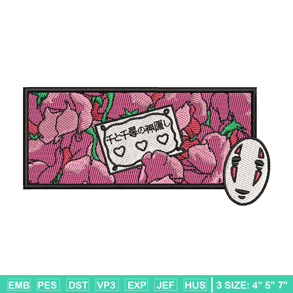 Spirited away embroidery design, Spirited away embroidery, anime design, embroidery file, anime shirt, Digital download.jpg