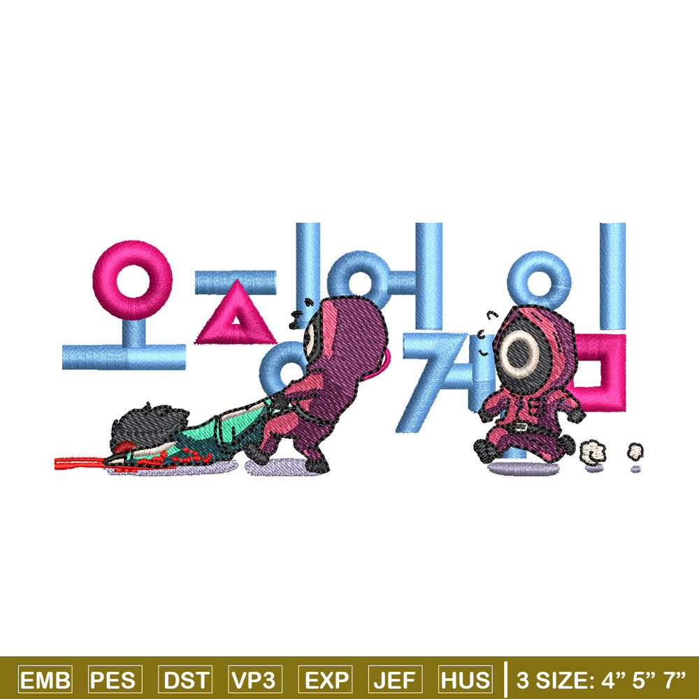 Squid game mini embroidery design, Squid game logo embroidery, Embroidery shirt, logo design, Instant download.jpg