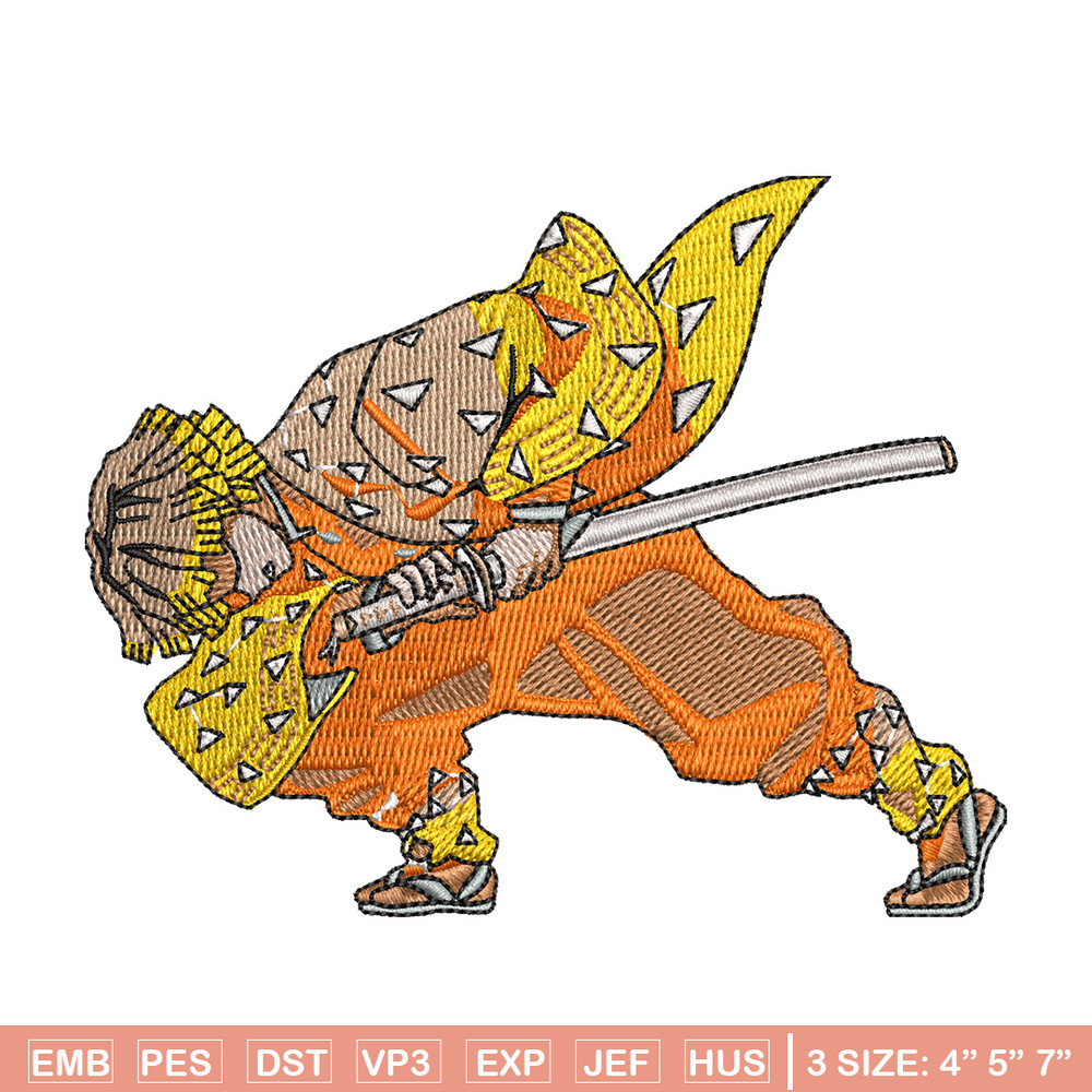 Zenitsu attack embroidery design, Zenitsu embroidery,Anime design, Embroidery shirt, Embroidery file, Digital download.jpg