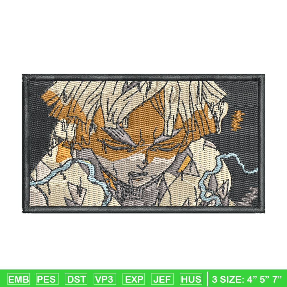 Zenitsu embroidery design, Demon slayer embroidery, Anime design, Embroidery shirt, Embroidery file, Digital download.jpg