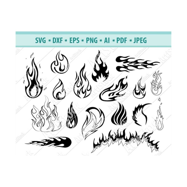 Fire Pattern Design Svg Fire SVG, Flames SVG, Fire Cricut, Fire Dxf, Flames Cutting | Inspire ...