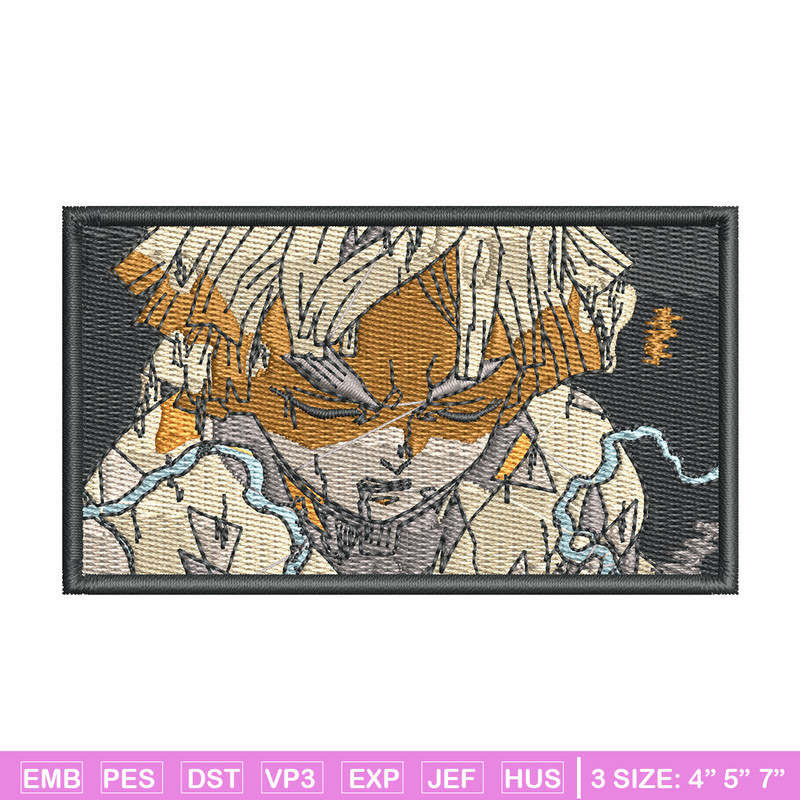 Zenitsu embroidery design, Demon slayer embroidery, Anime design, Embroidery shirt, Embroidery file, Digital download.jpg