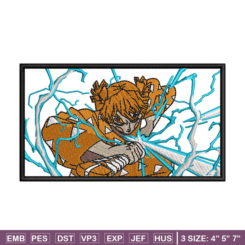 Zenitsu girl embroidery design, Zenitsu embroidery, Anime design, Embroidery shirt, Embroidery file, Digital download.jpg