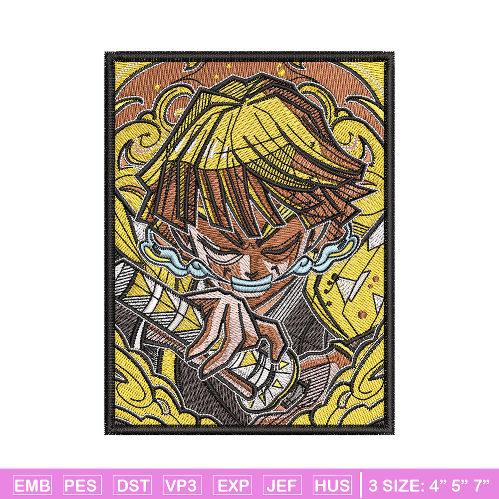 Zenitsu poster embroidery design, Zenitsu embroidery, Anime design, Embroidery shirt, Embroidery file, Digital download.jpg