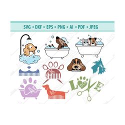 Pet Grooming Svg, Grooming Logo, Pet Grooming Shop Svg, Groomer Svg, Animal Barber Svg, Pets Salon Svg, Eps, Png, Groomi