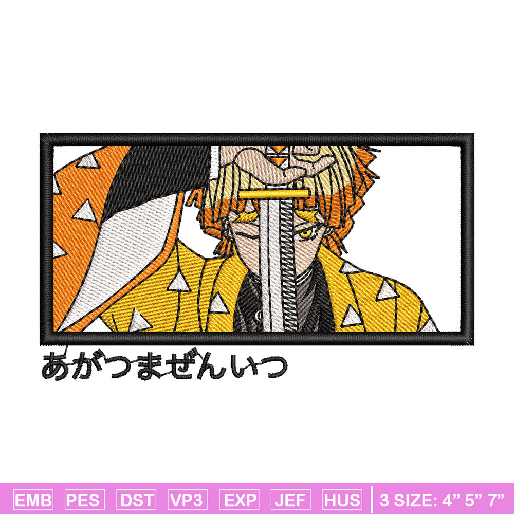 Zenitsu sword embroidery design, Zenitsu embroidery, Anime design, Embroidery shirt, Embroidery file, Digital download.jpg