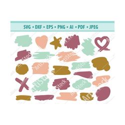brush stroke svg bundle, acrylic keychain svg, paint brush strokes svg, paint splatter svg, modern design svg, brush cli