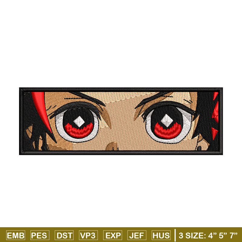 Tanjiro eyes embroidery design, Kimetsu no Yaiba embroidery, Nike design, anime design, anime shirt, Digital download.jpg