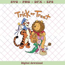 disney winnie the pooh trick or treat svg cutting digital file