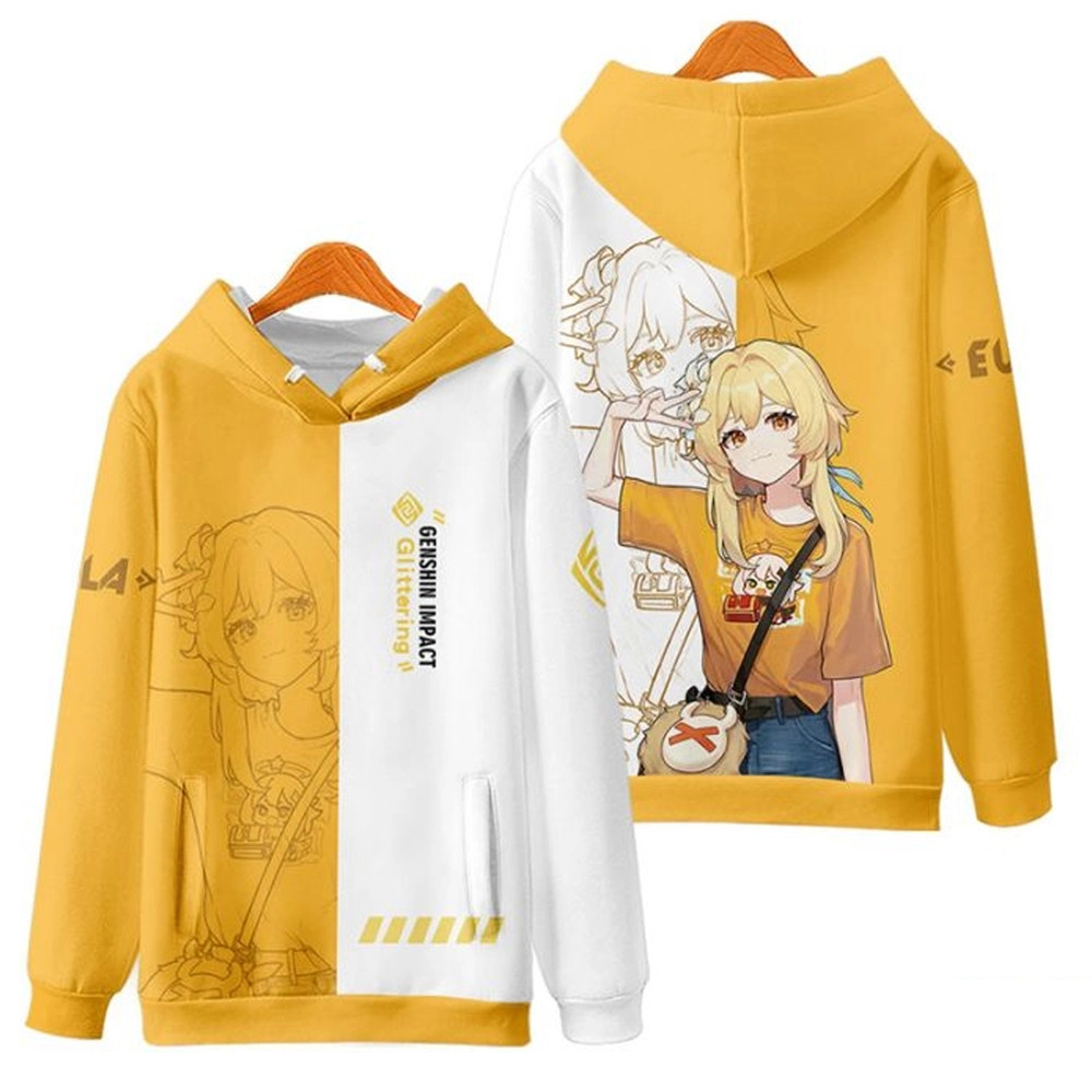 Traveler Genshin Impact All Over Print 3D Hoodie Zip Hoodie, Traveler Genshin Impact Hoodie 3D Zip Hoodie Fleece Hoodie