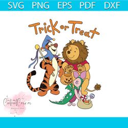 disney winnie the pooh trick or treat svg cutting digital file