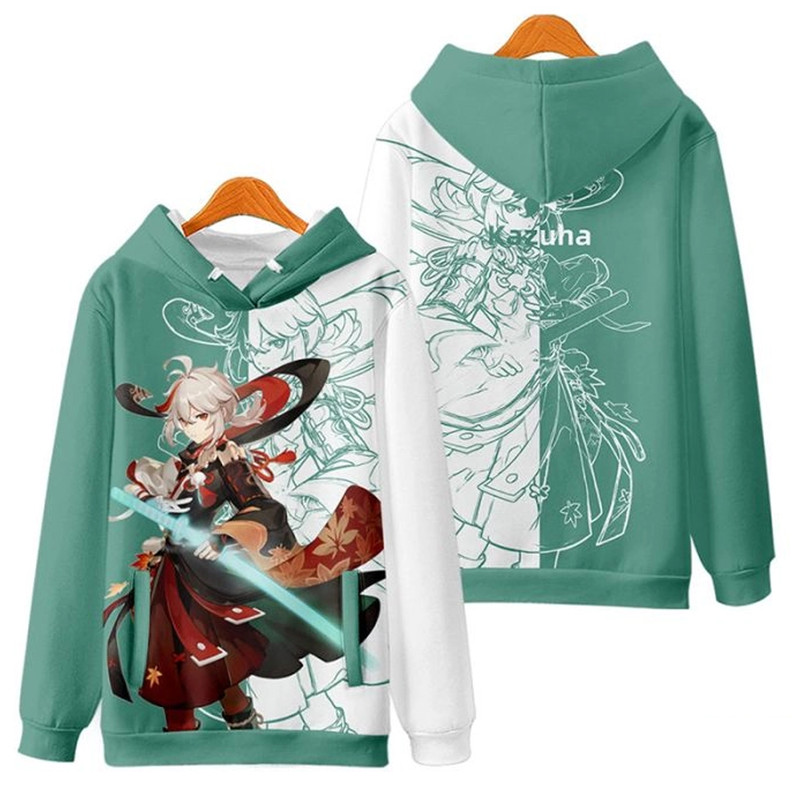 Kazuha Genshin Impact All Over Print 3D Hoodie Zip Hoodie, Kazuha Genshin Impact Hoodie 3D Zip Hoodie Fleece Hoodie