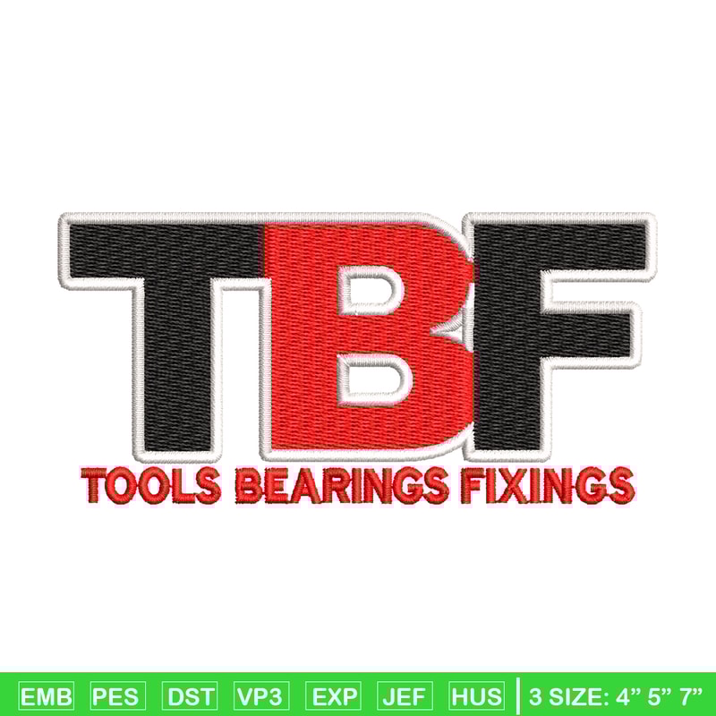 TBF logo embroidery design, TBF logo embroidery, logo design, logo shirt, Embroidery shirt, Instant download.jpg