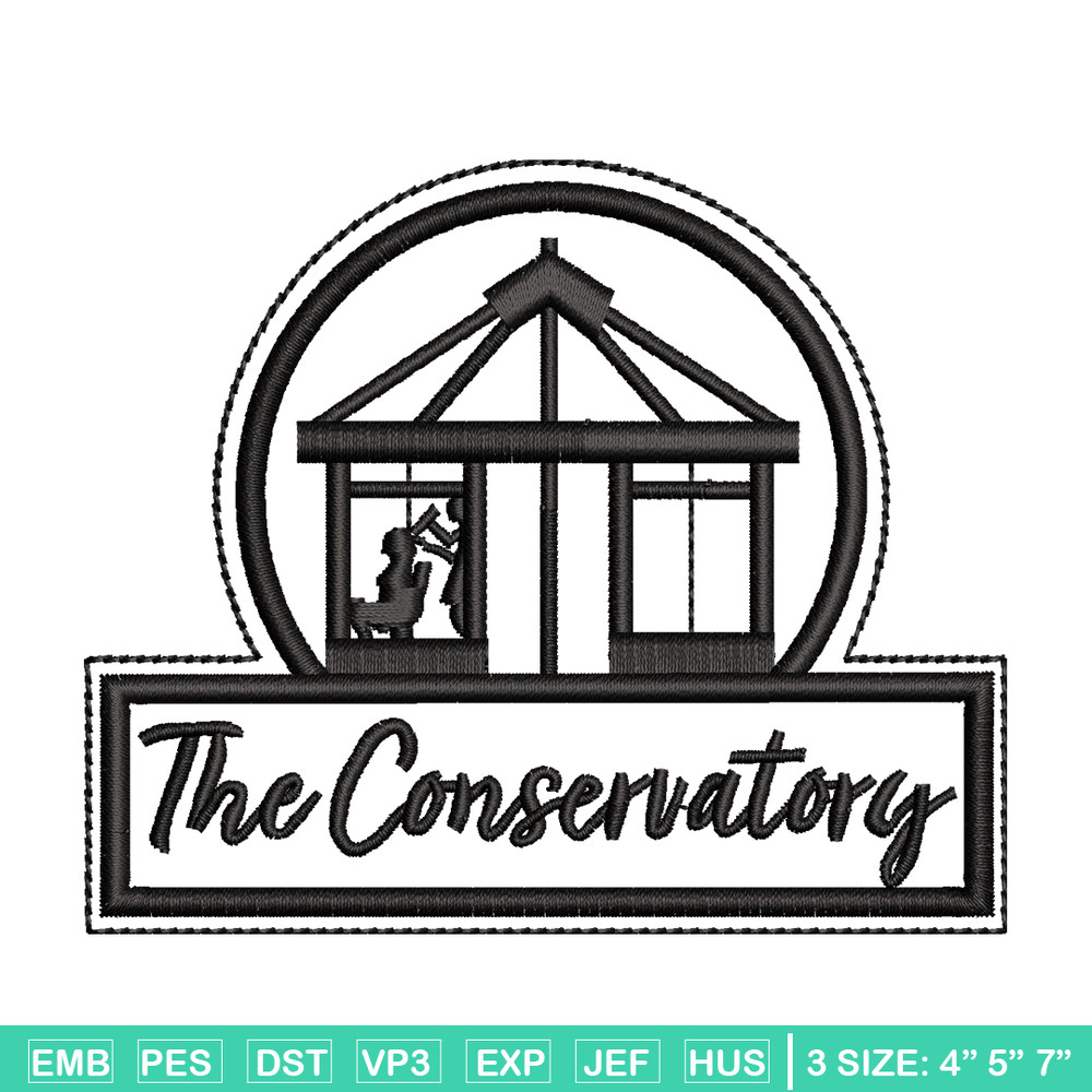The Conservatory logo embroidery design, logo embroidery, logo design, logo shirt, Embroidery shirt, Instant download.jpg