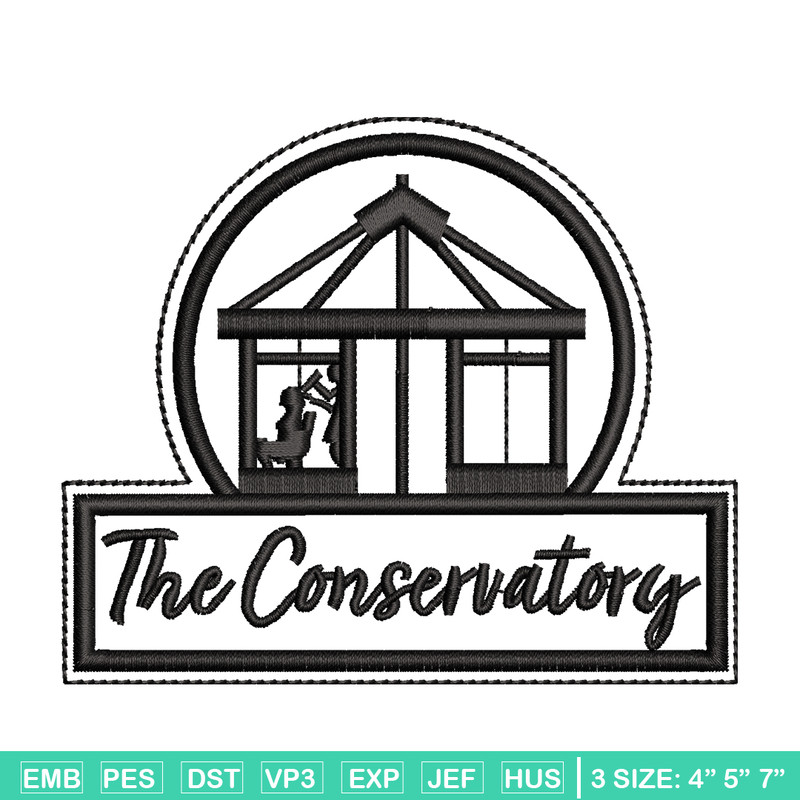 The Conservatory logo embroidery design, logo embroidery, logo design, logo shirt, Embroidery shirt, Instant download.jpg