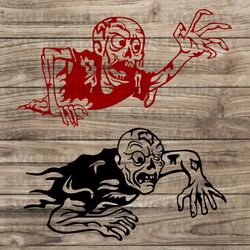 zombie monster halloween cuttable svg png dxf & eps designs cameo file silhouette svg eps dxf png