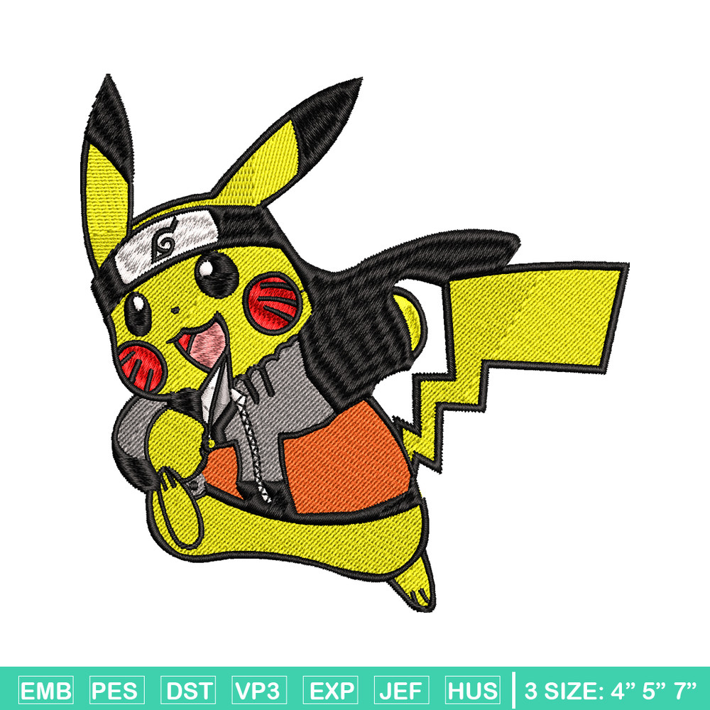 Uchiha Pikachu embroidery design, Pokemon embroidery, embroidery file, anime design, anime shirt, Digital download.jpg