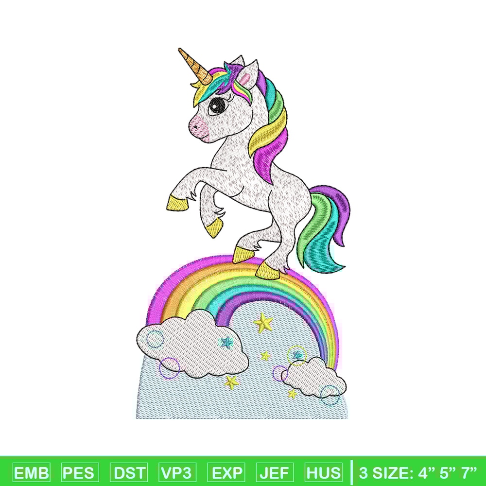 Unicorn cartoon embroidery design, Unicorn cartoon embroidery, Embroidery shirt, logo design, Instant download.jpg
